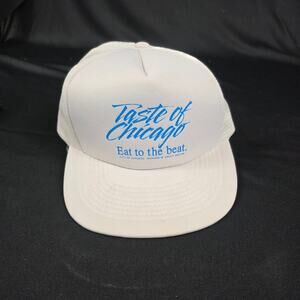 FEDERAL Taste of Chicago Trucker Hat Men's One Size Adjustable White Blue